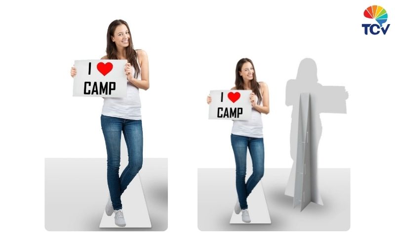 Chân khung standee hình người gọn gàng tiện cho di chuyển