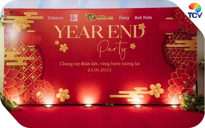 Nội dung để in backdrop Tết cần được tối ưu