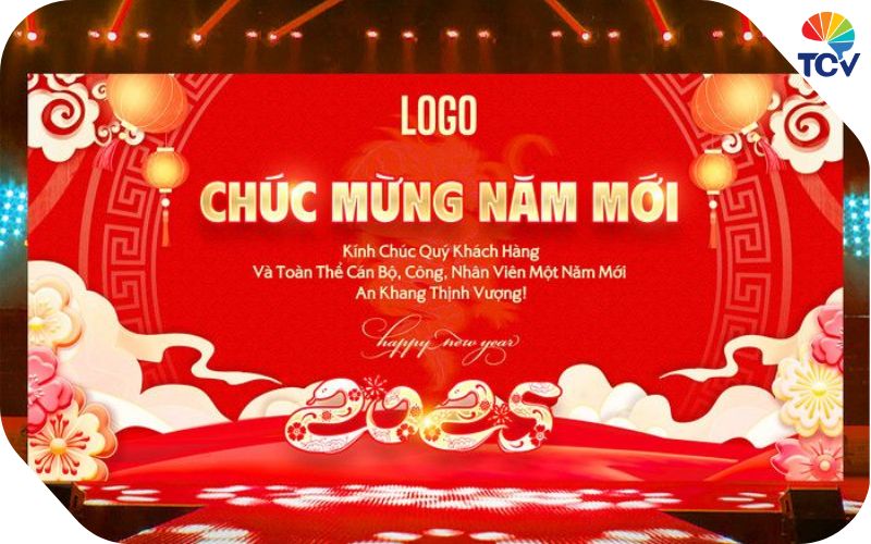 Một backdrop Tết đẹp cần tối ưu về hình ảnh