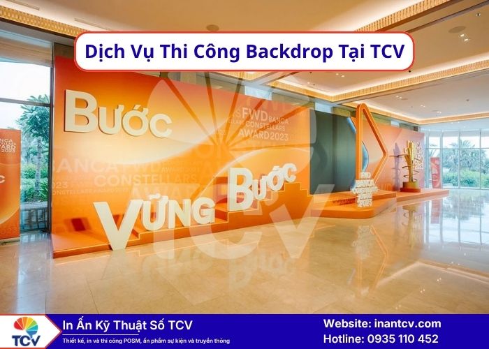 Dịch vụ thi công backdrop TCV