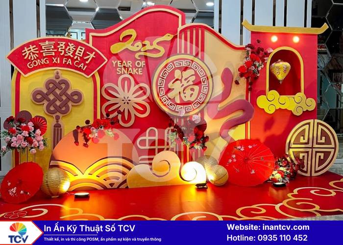 Backdrop trung thu tại nội bộ công ty