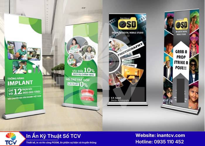 Kích thước của banner dọc ngoài tời