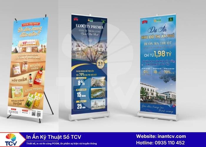 Kích thước của banner dọc standee